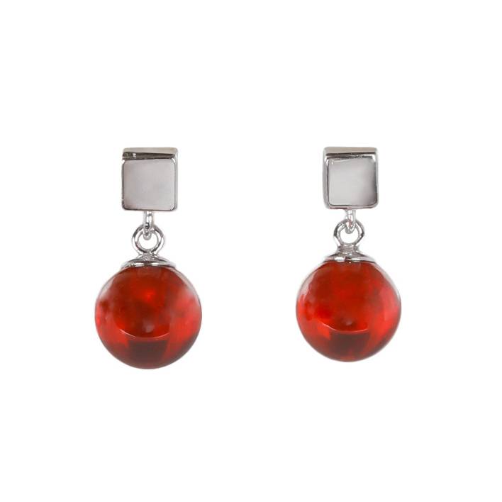 Earrings Solid Candy red