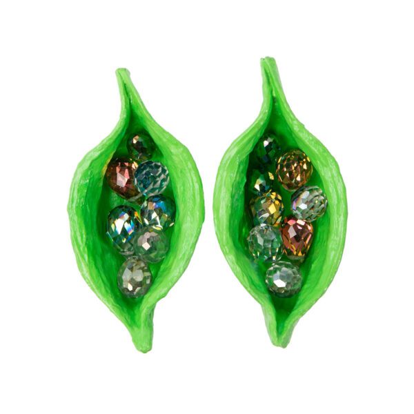 Kõrvarõngad Kristalsed Kaunviljad roheline