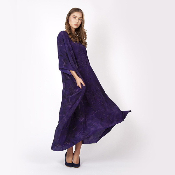 Monochrome Silk Dress