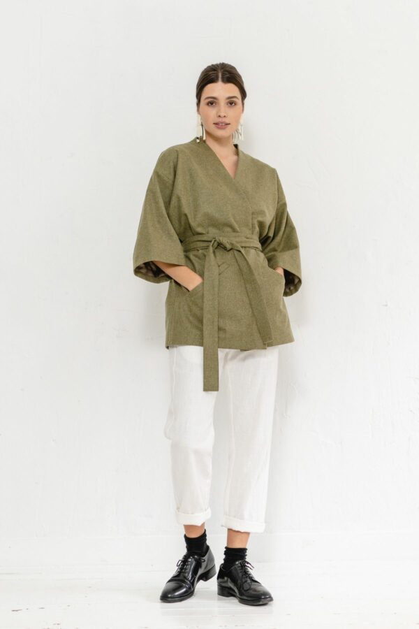 Kimono Gion olive
