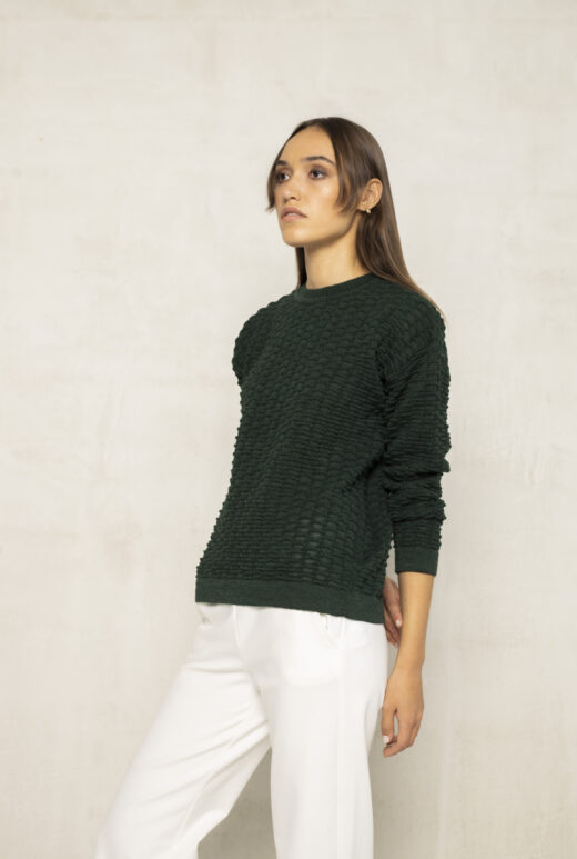 Knitted sweater Eike green