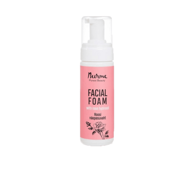 Facial foam with rose hydrosol