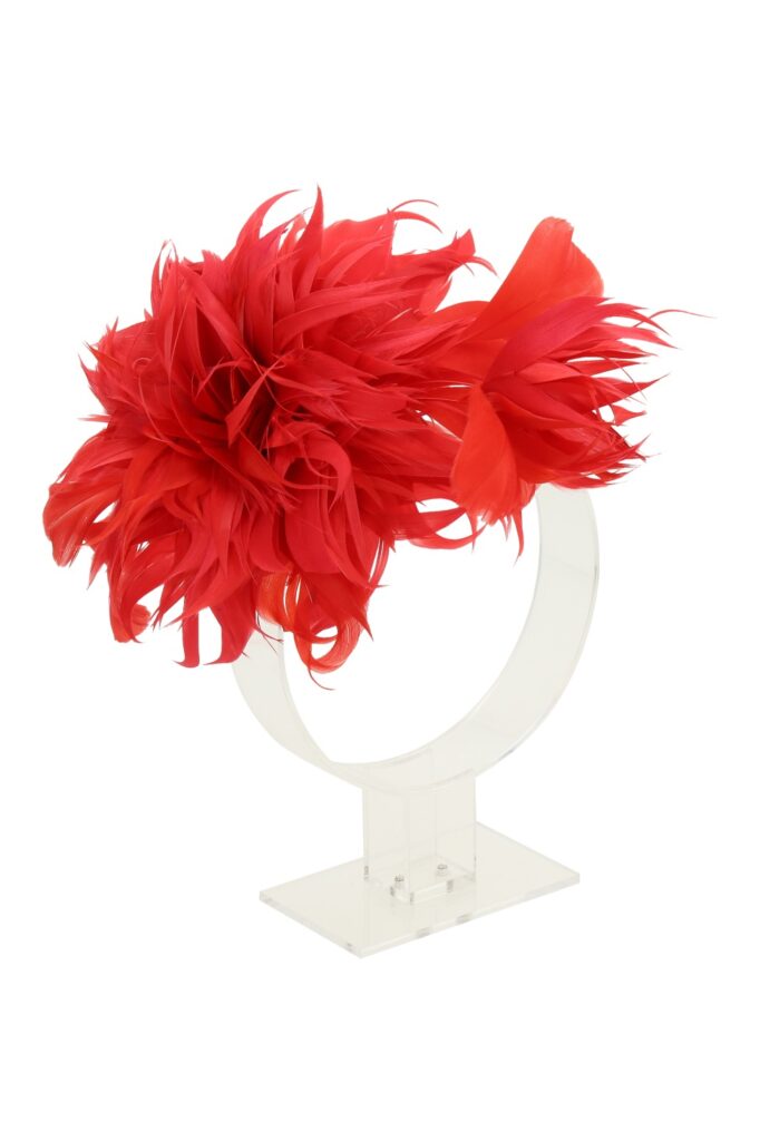 Chrysanthemum Red Brooch/Fascinator
