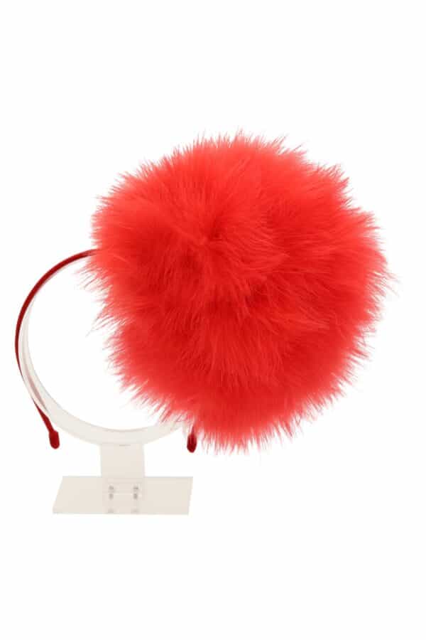 Cotton Candy Red Fascinator