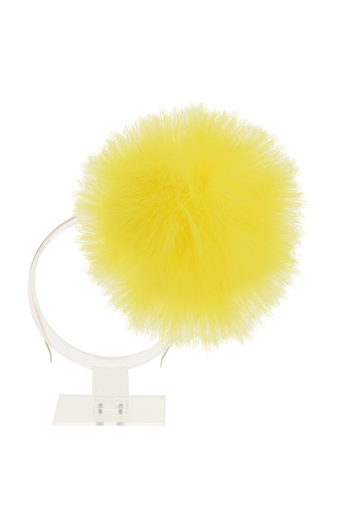 Cotton Candy Yellow Fascinator