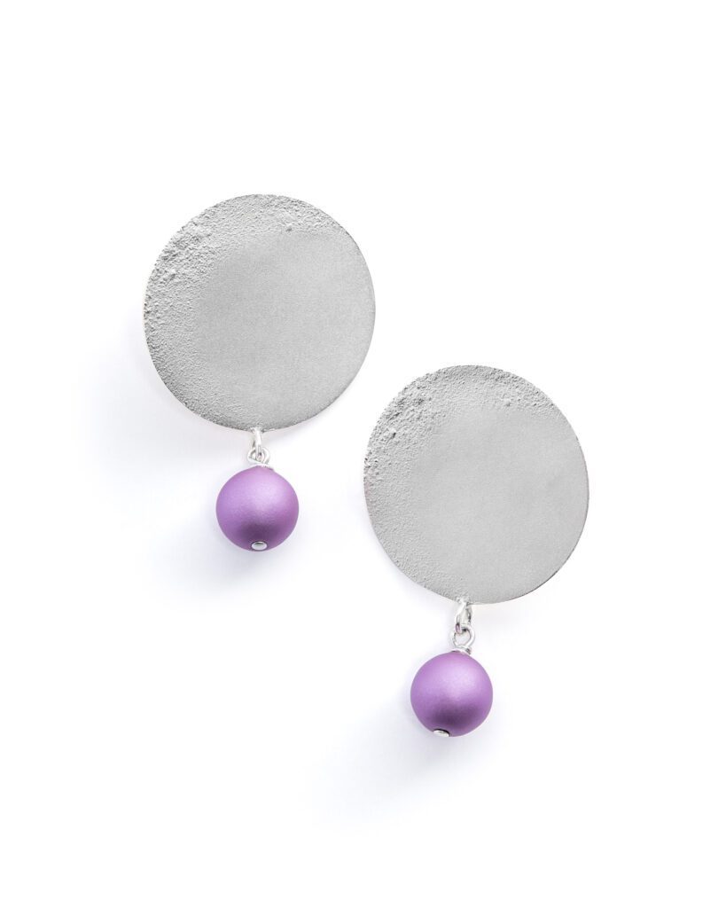 Earrings Silverlight Lunar with pearl