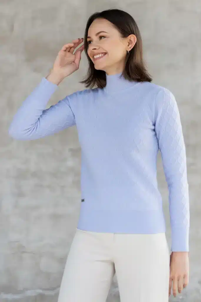Sweater Polo W light blue