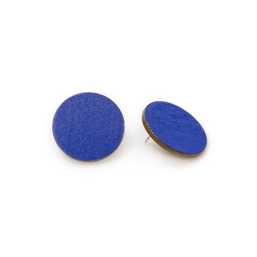 Earrings “Night blue” 30 mm