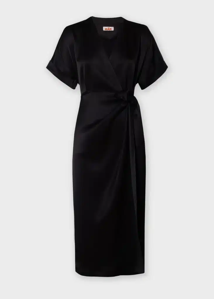 SANNA Wrap Dress – Black