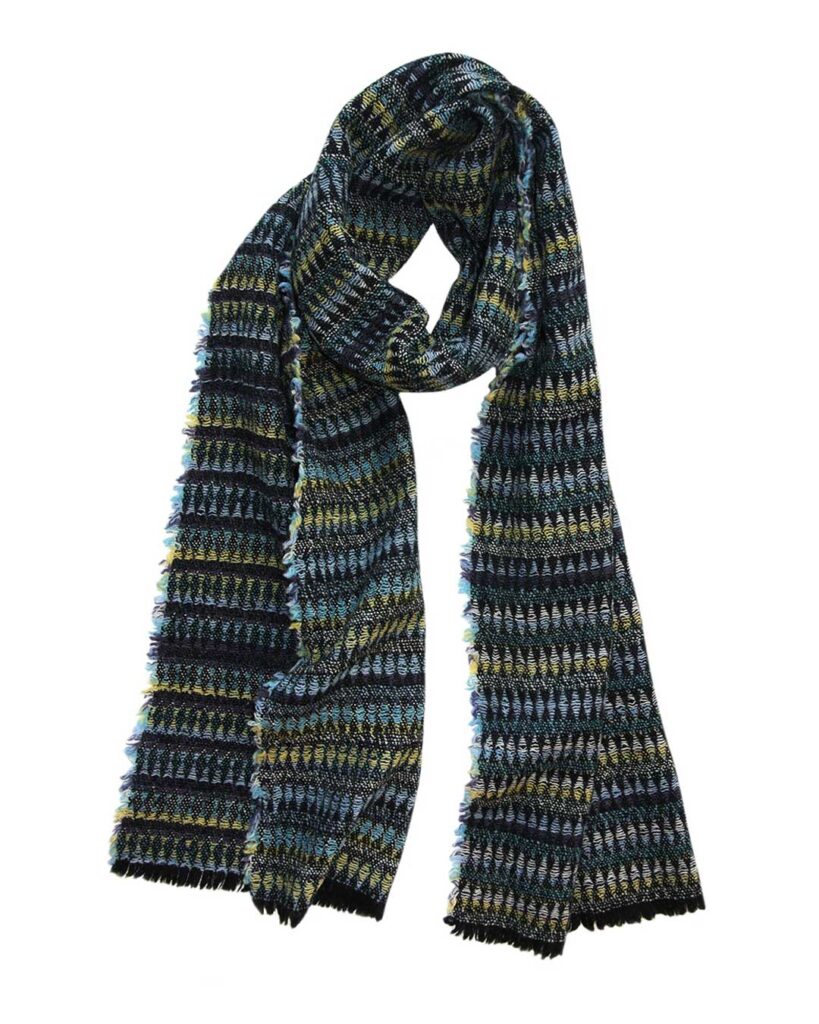 Sall HARLEQUIN Merino – must/kollane/lilla