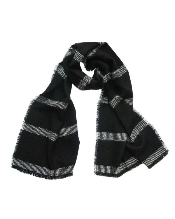 Kelpman-Textile-Linear-mohair-scarf-black