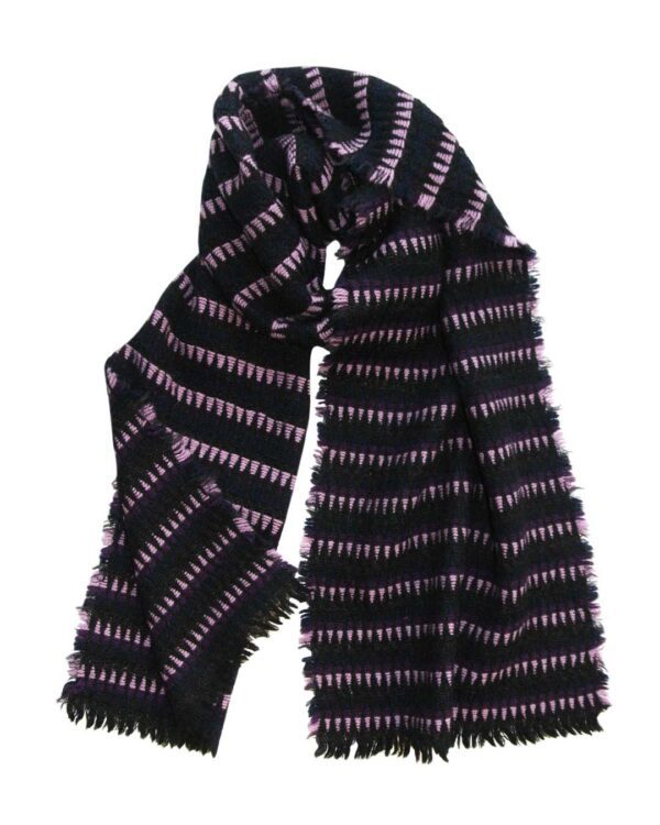 Kelpman-Textile-Linear-mohair-wool-scarf-pinc-lilac-black
