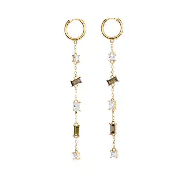 Onehe Cascade golden hoop earrings 2