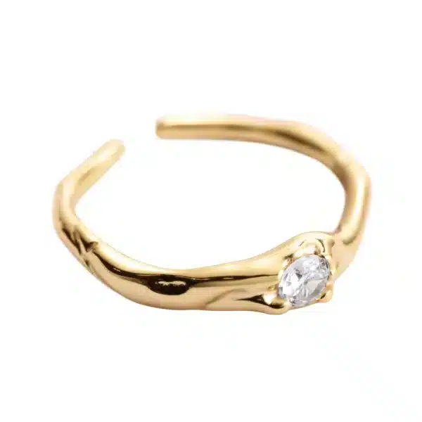 Onehe Gem resizable goldplated ring 3