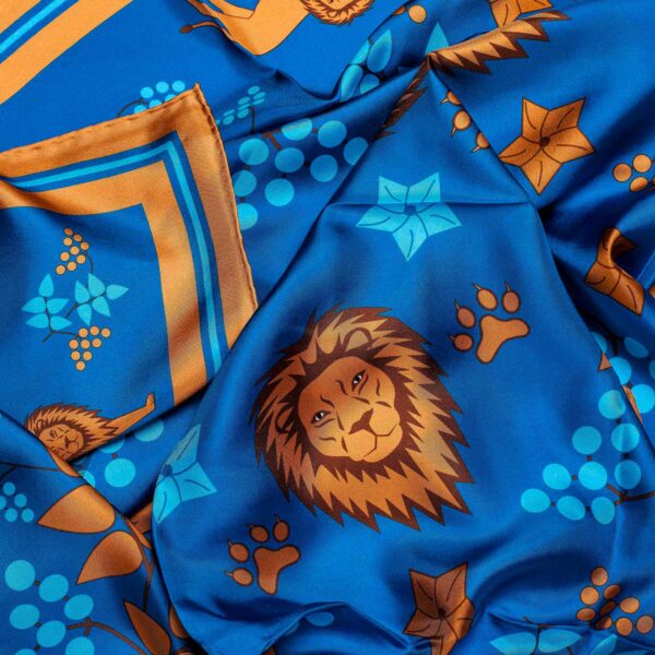 BSURD-Silk-scarf-with-lions-2