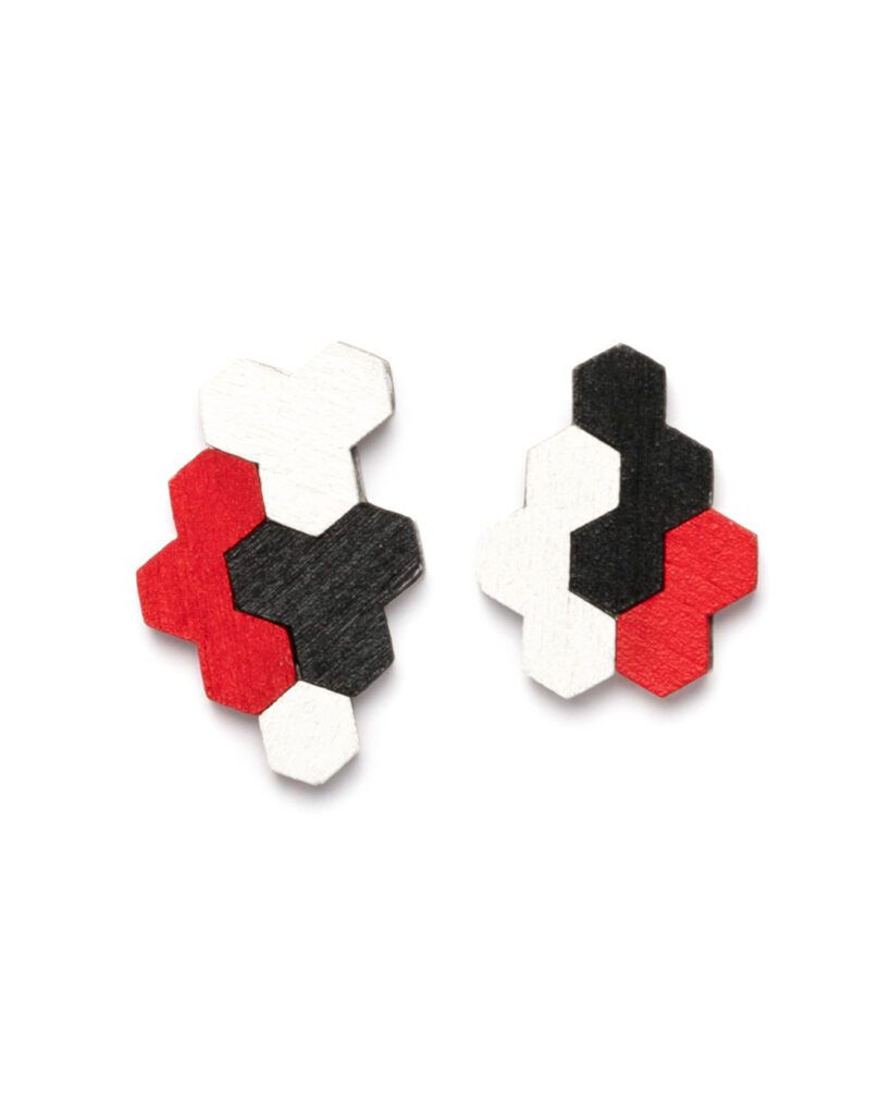 Earrings Puzzle red
