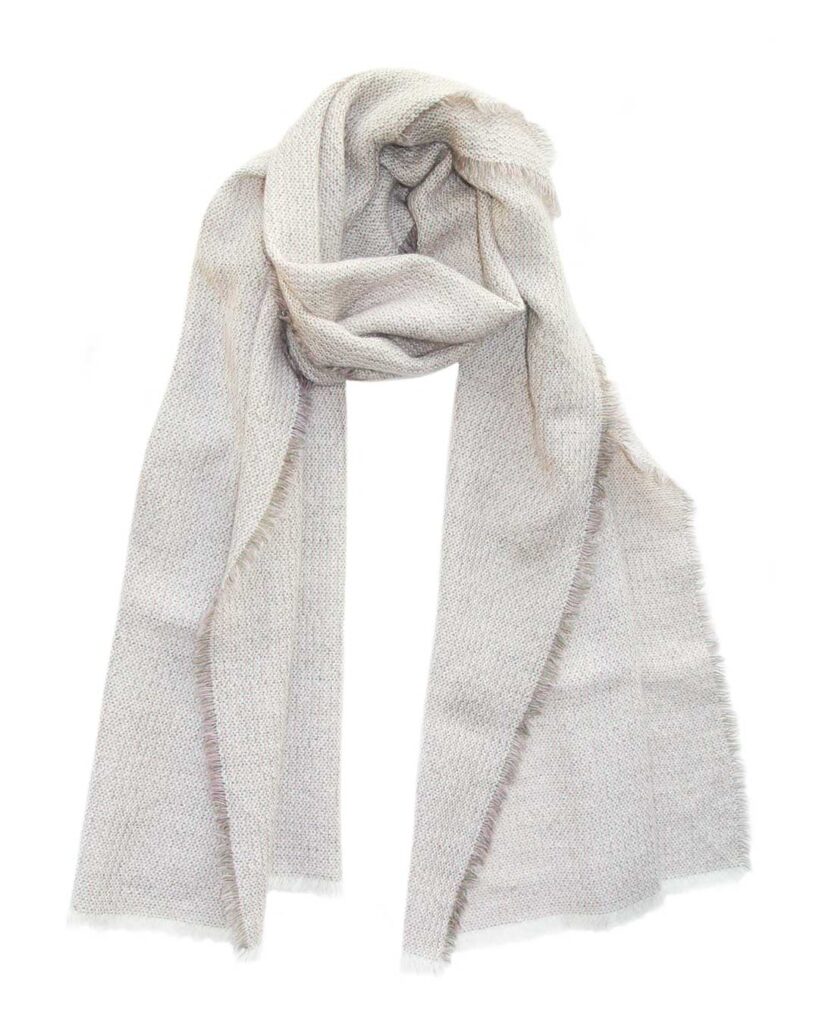 Linear mohair scarf light pink/grey