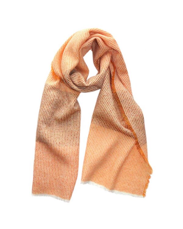 Linear-mohair-blend-wool-scarf-orange-kel118