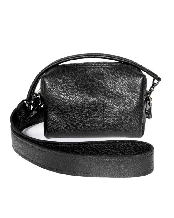 Chrome leather bag Leone black