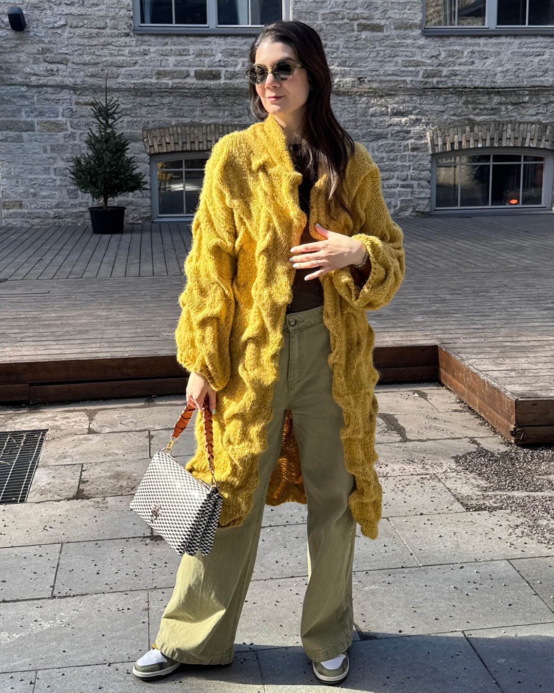 Kardigan Sienna Waves kollakaspruun