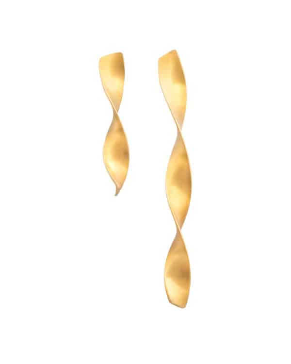 Earrings Twist gold-plated