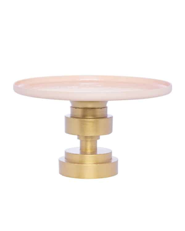 Cake stand pink/gold