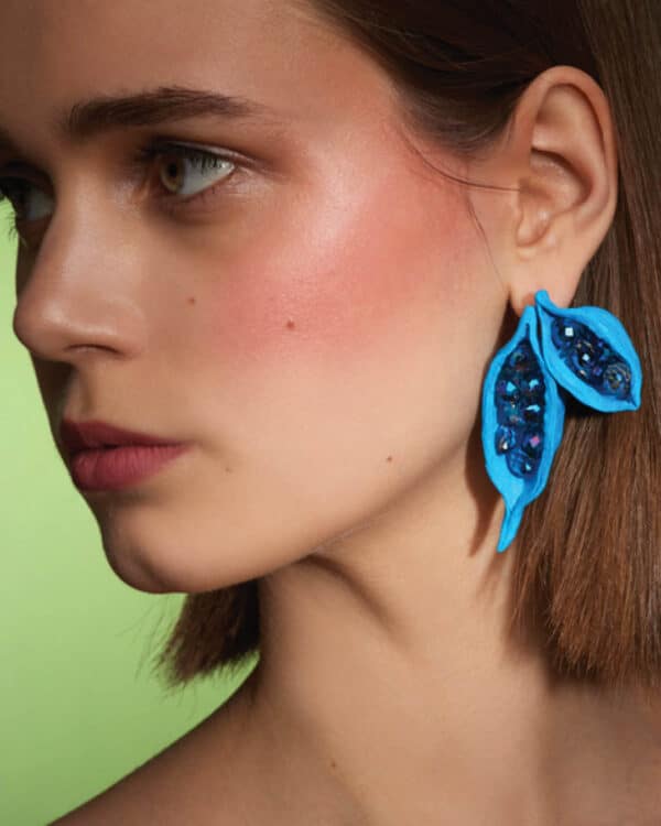 Crystalline Legume Earrings Lightblue