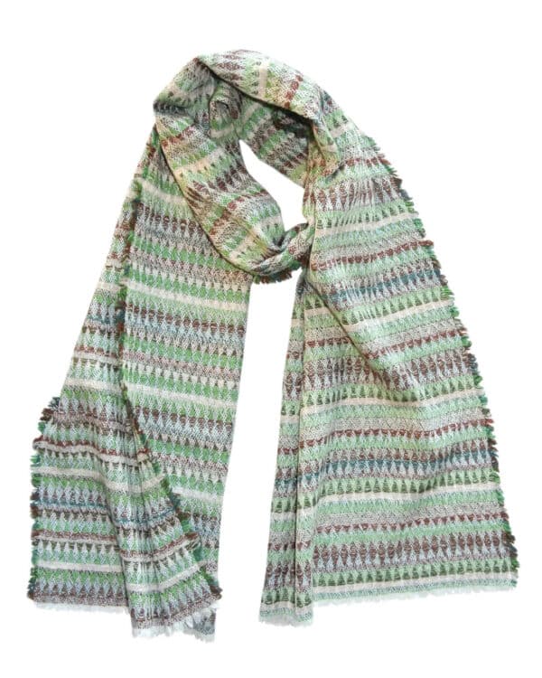 Kelpman Textile sall Harlequin Merino roheline-pruun
