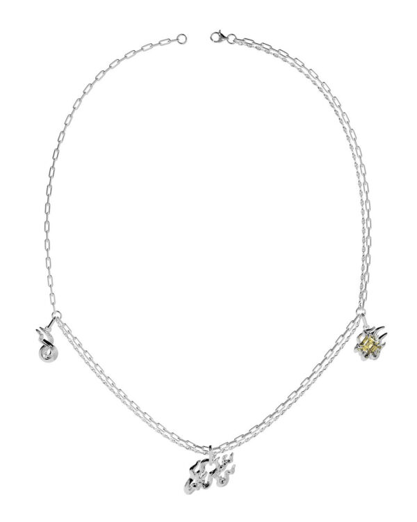Kaelakee Dusk Fire mix-chain Citrine