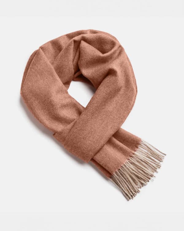 Scarf Exclusive Fishbone bronze-beige