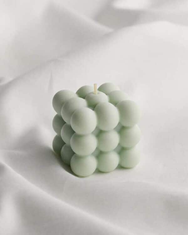 Scented soywax bubble candle Light Green / Watermelon