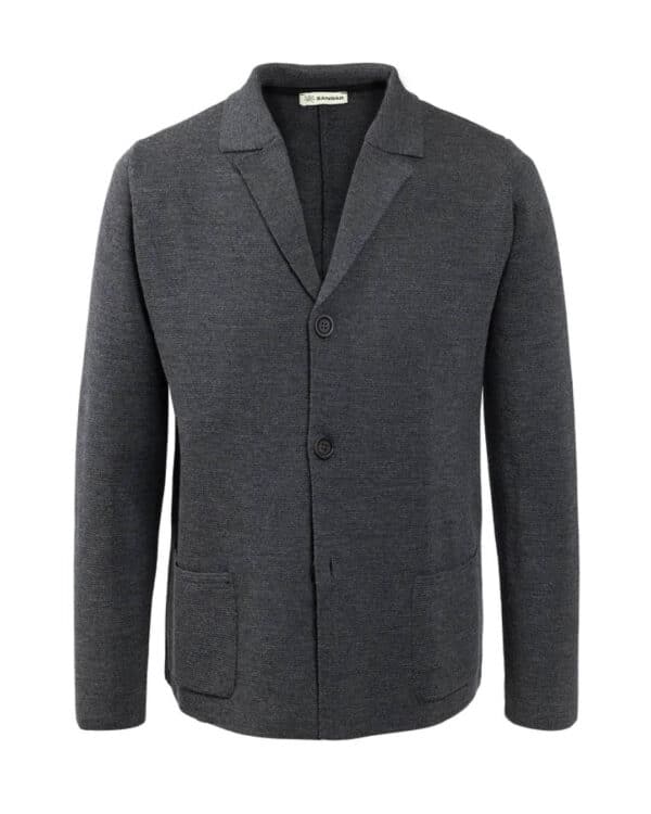 Gray mens long sleeve cardigan