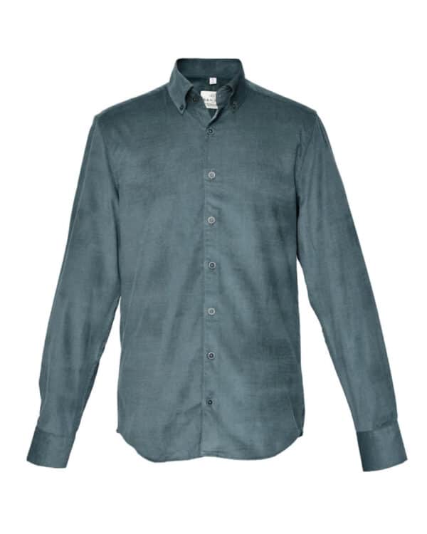 Gray mens corduroy shirt Slim fit