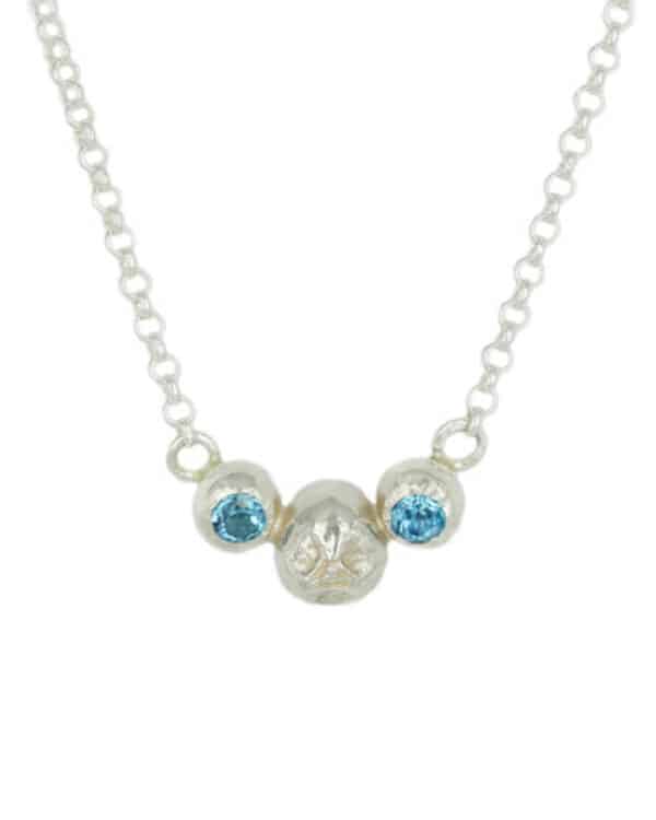 3 Juniper Berry Necklace 2 Blue Zircon