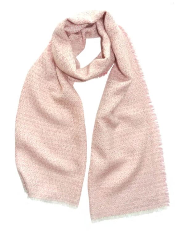 FLORAL MOHAIR blend wool scarf pink-gray