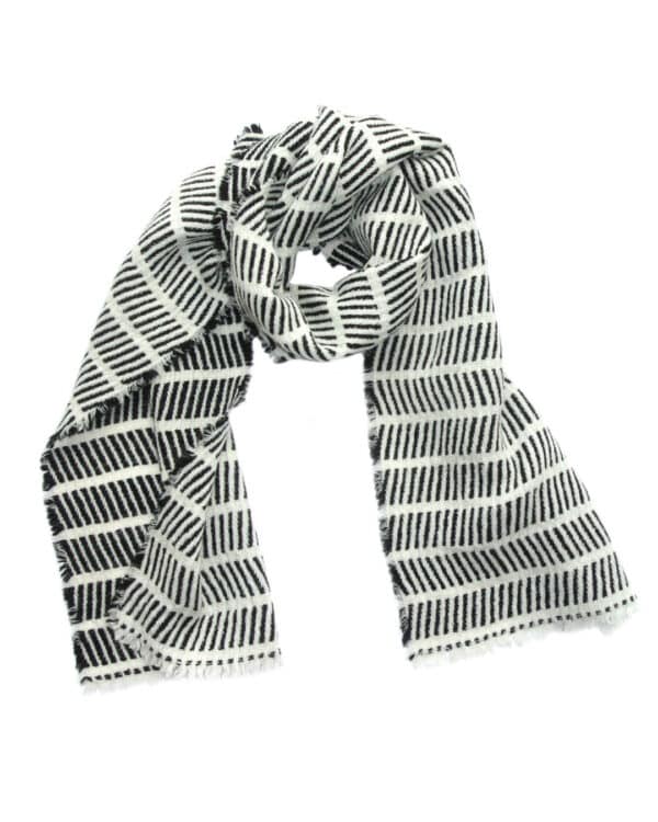 ZIG ZAG villane sall valge-must