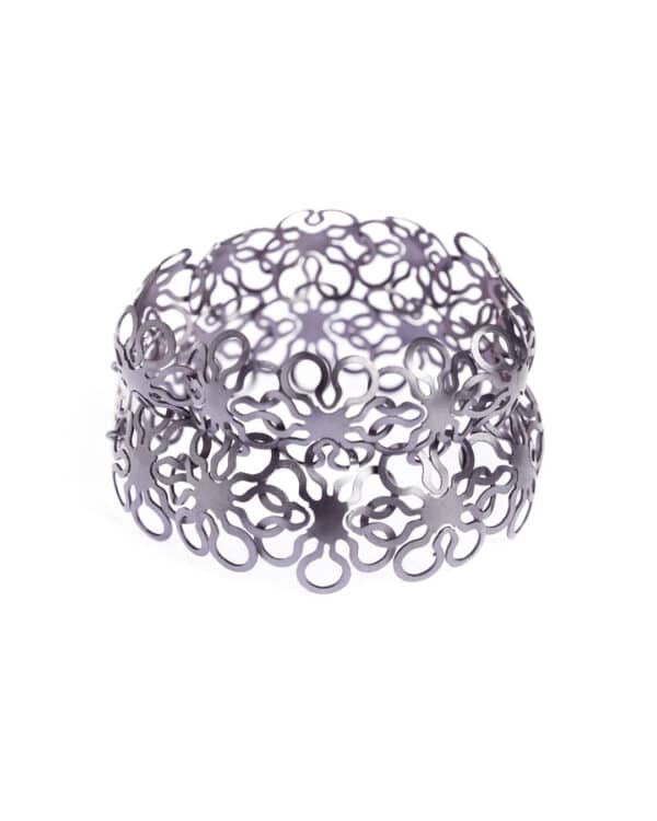 Bracelet Net Flores dark grey