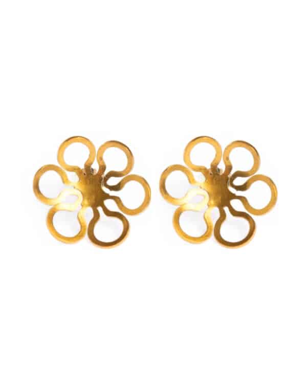 Earrings Net Flores L golden