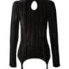 Kriss Soonik Plisseeritud velvetist top Krista must 3