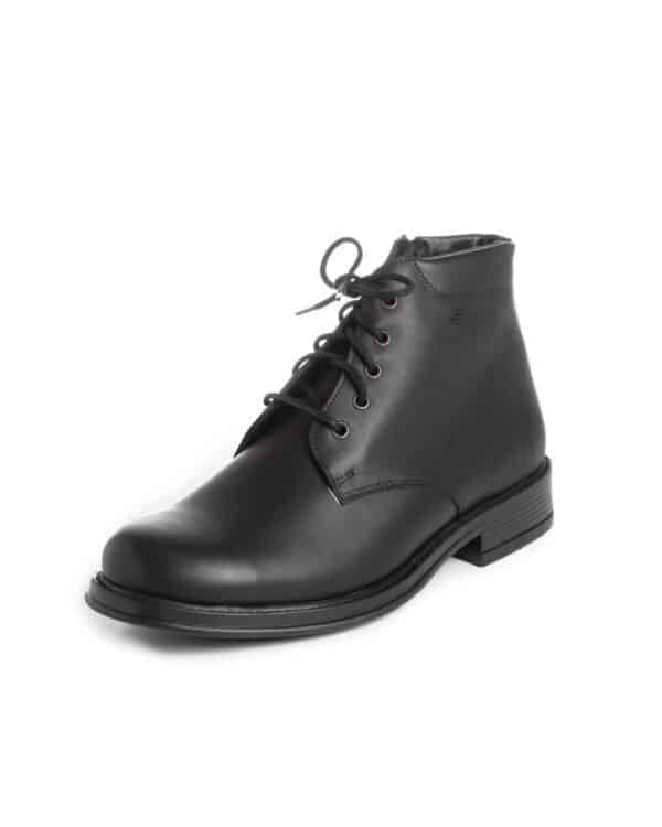 Uniform boots with zipper