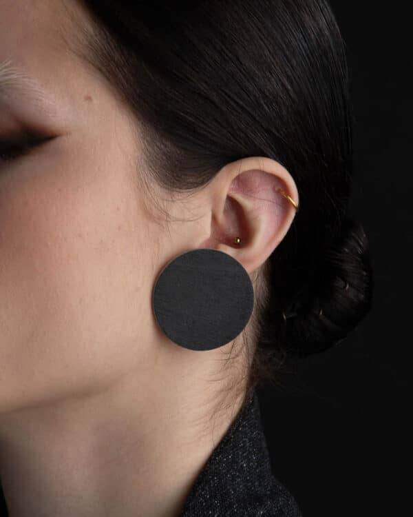 Earrings Night Light black 40 mm