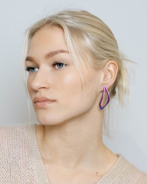 Earrings Wave fuchsia