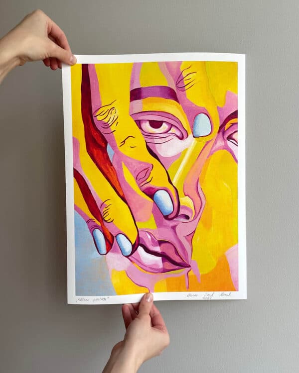 Big digital print Yellow Portrait