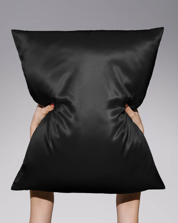 Silk Pillowcase Black 50×70 cm