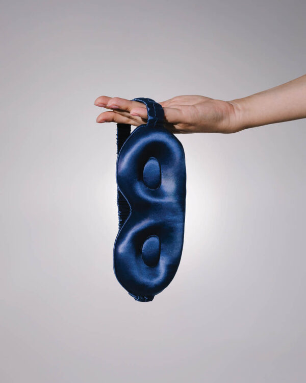 Silk Sleep Mask Dark Blue 3D