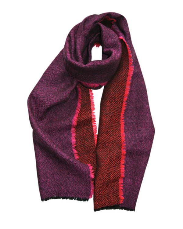 Scarf Duo pink/red/black