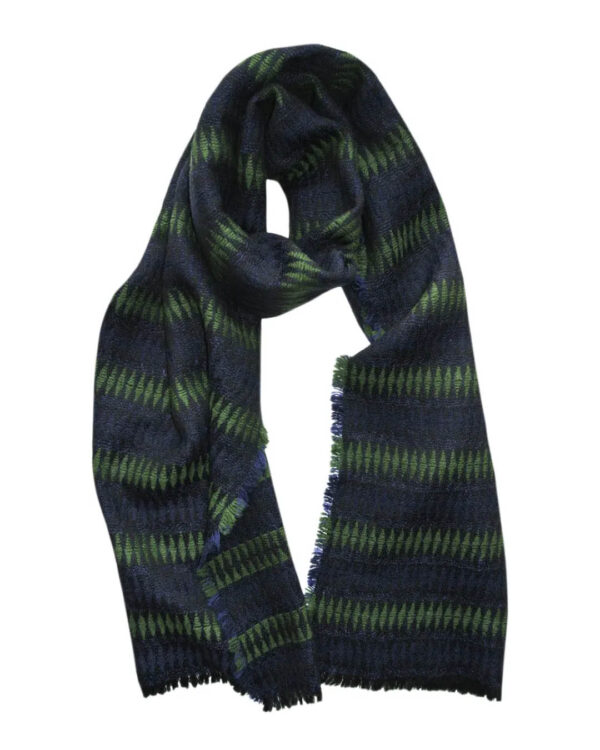 Scarf Harlequin blue/green/black