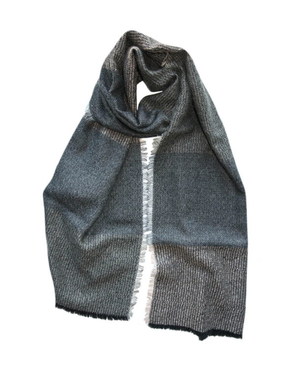 Linear mohair scarf beige/grey/black