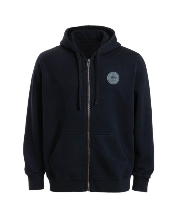 Zip-Up Cotton Sweatshirt for Men Black