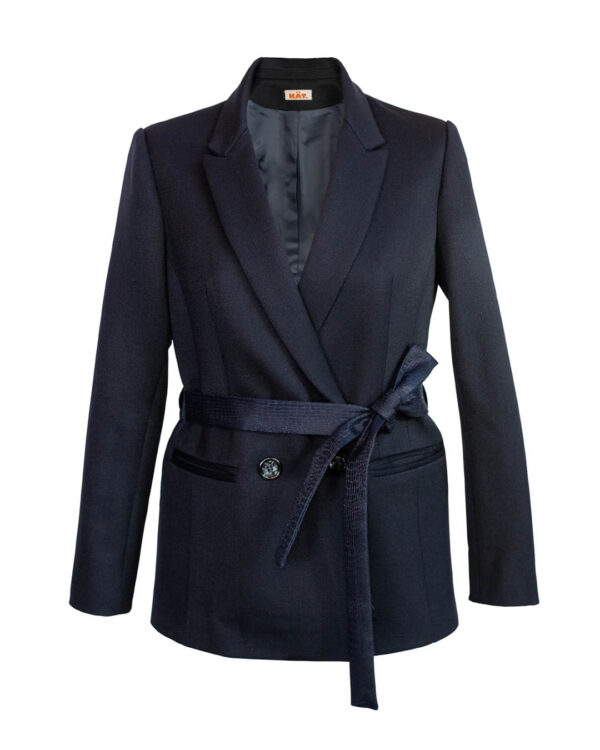 Saara Fitted Wool Jacket Dark Blue